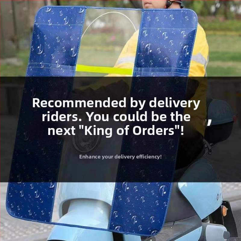 Esiklaas kate elektrilisele mootorrattale, HD läbipaistev membraan, materjal: alumiiniumifilm + PVC, mudel 001, peeglite vahemaa kuni 85 cm, päikesekaitse, kokkupandav