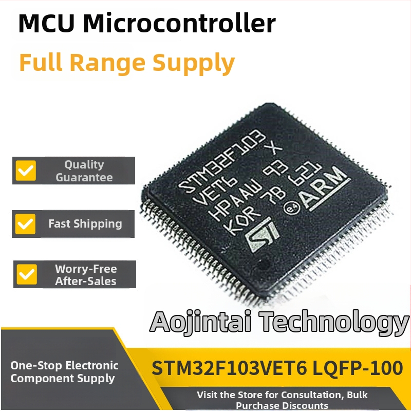 STM32F103VET6 MCU – ARM 32-bit Cortex-M3, LQFP100 paketas, STM32 serijos mikrovaldiklis