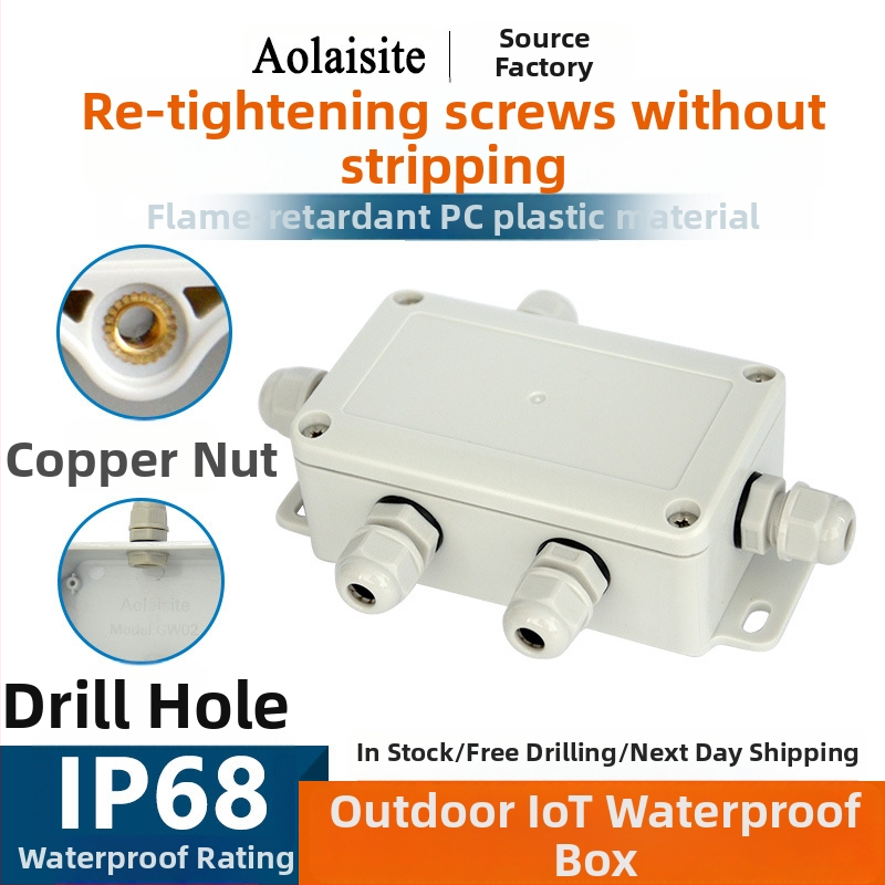 IP68 atsparus ugniai ir vandeniui ABS plasto korpusas lauko stebėjimo kabelių ir gatvių apšvietimo jungčių dėžutė