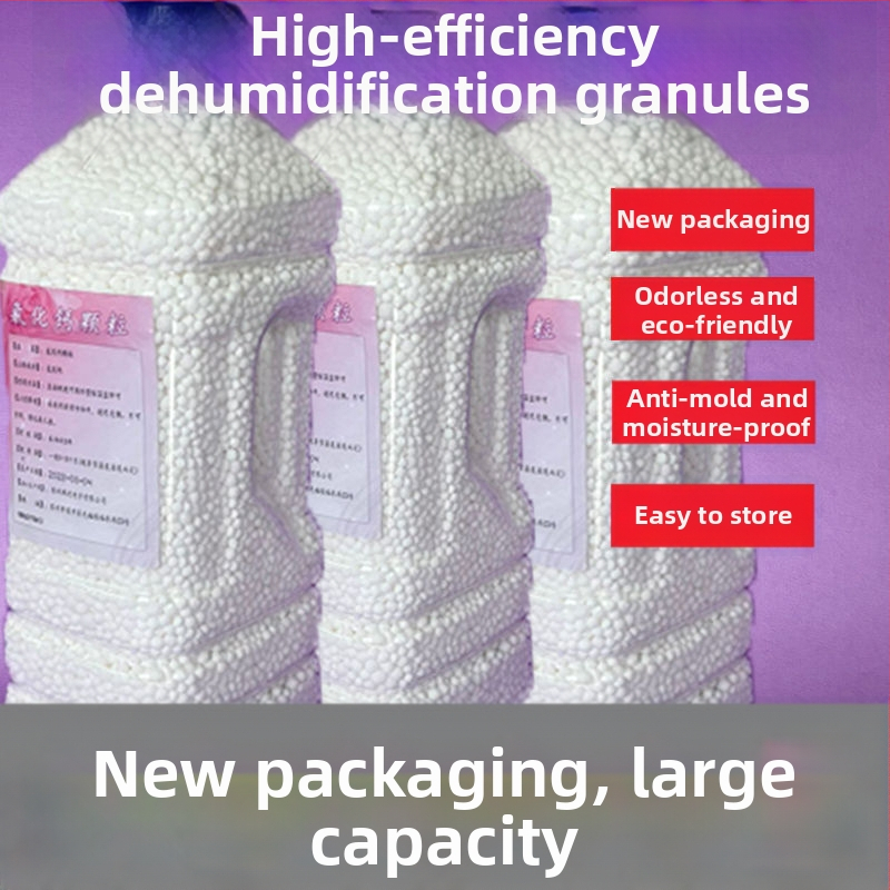 Kalcija chlorido granules – drėgmės absorbentas, dėžutėje, skirtas namų naudojimui