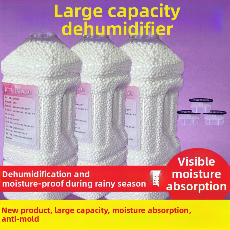 Kalcija chlorido granules – drėgmės absorbentas, dėžutėje, skirtas namų naudojimui