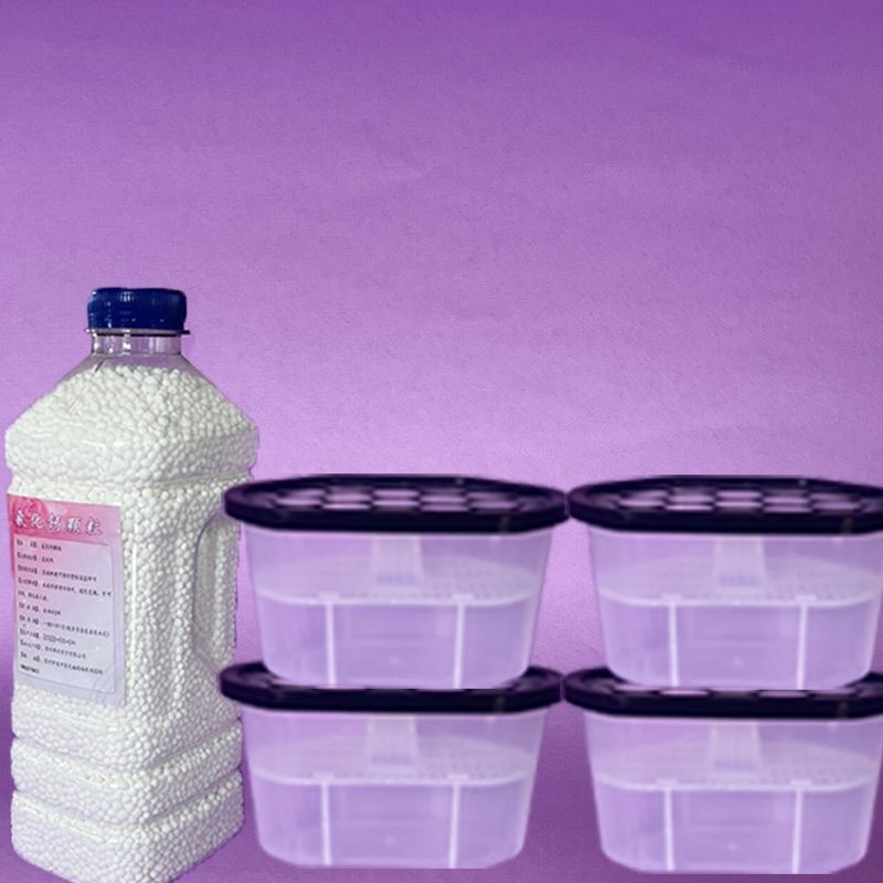 Kalcija chlorido granules – drėgmės absorbentas, dėžutėje, skirtas namų naudojimui