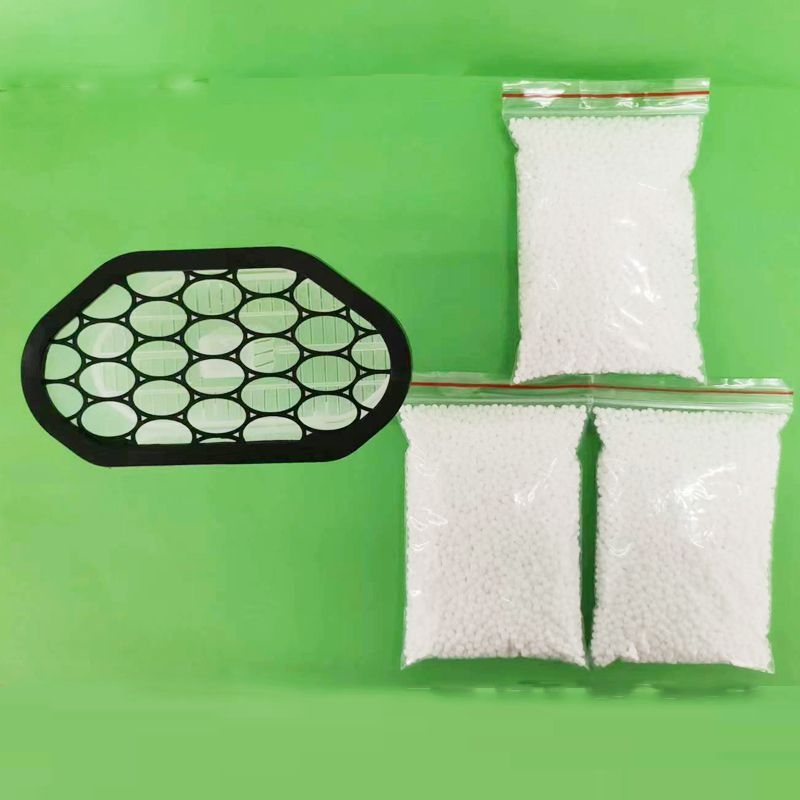 Kalcija chlorido granules – drėgmės absorbentas, dėžutėje, skirtas namų naudojimui