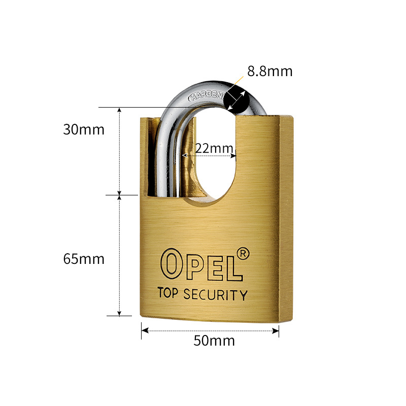 OPEL bakreni katnić BLDM-TC – Kućni sigurnosni katanc, Materijal: bakar, Jezgro cilindra od bakra, Letva od mangan čelika (toplinska obrada)