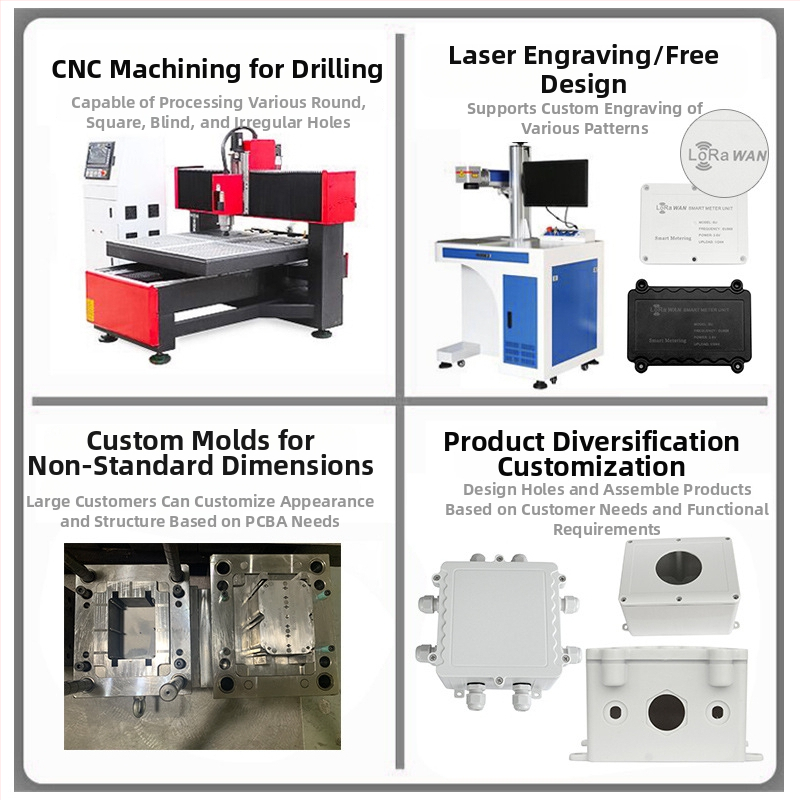 Vonkajšia vodotesná krabička na zapojenie, plastový PC kryt pre elektrické riadenie a prístroje — AOLAISITE; vhodná pre vonkajšie káble: osvetlenie, motory, riadenie, napájanie, domáce spotrebiče