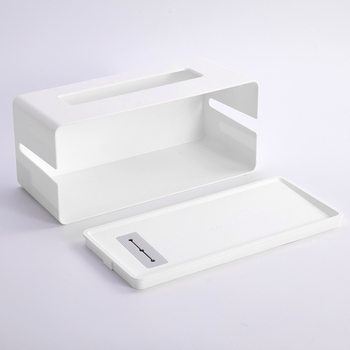 Adatkábel tároló doboz, modell 8921, mérnöki ABS + szigetelő szilikon, fedéllel, modern minimalist dizájn