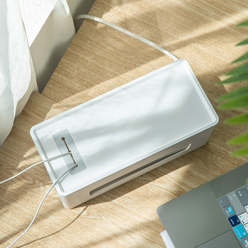 Adatkábel tároló doboz, modell 8921, mérnöki ABS + szigetelő szilikon, fedéllel, modern minimalist dizájn