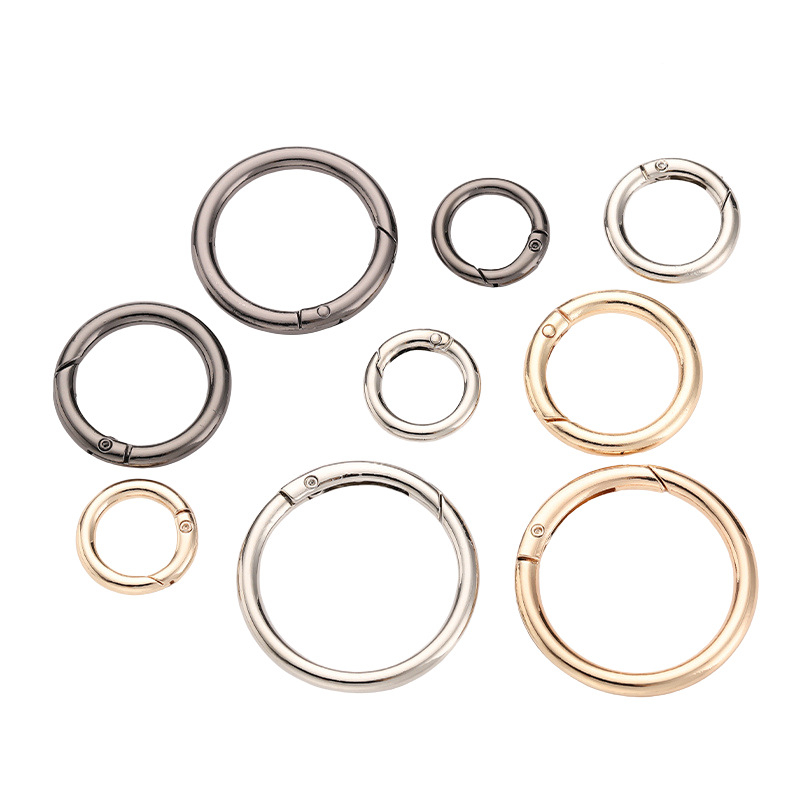 Maišų metalo aksesuarai – model BG-19, prekės ženklas Sufeng, spyruoklinis žiedas iš cinko lydinio, personalizavimas galimas