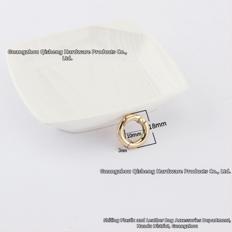 Maišų metalo aksesuarai – model BG-19, prekės ženklas Sufeng, spyruoklinis žiedas iš cinko lydinio, personalizavimas galimas