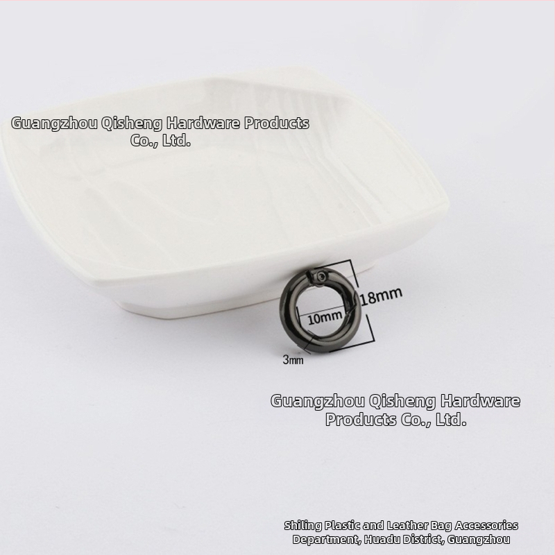 Maišų metalo aksesuarai – model BG-19, prekės ženklas Sufeng, spyruoklinis žiedas iš cinko lydinio, personalizavimas galimas