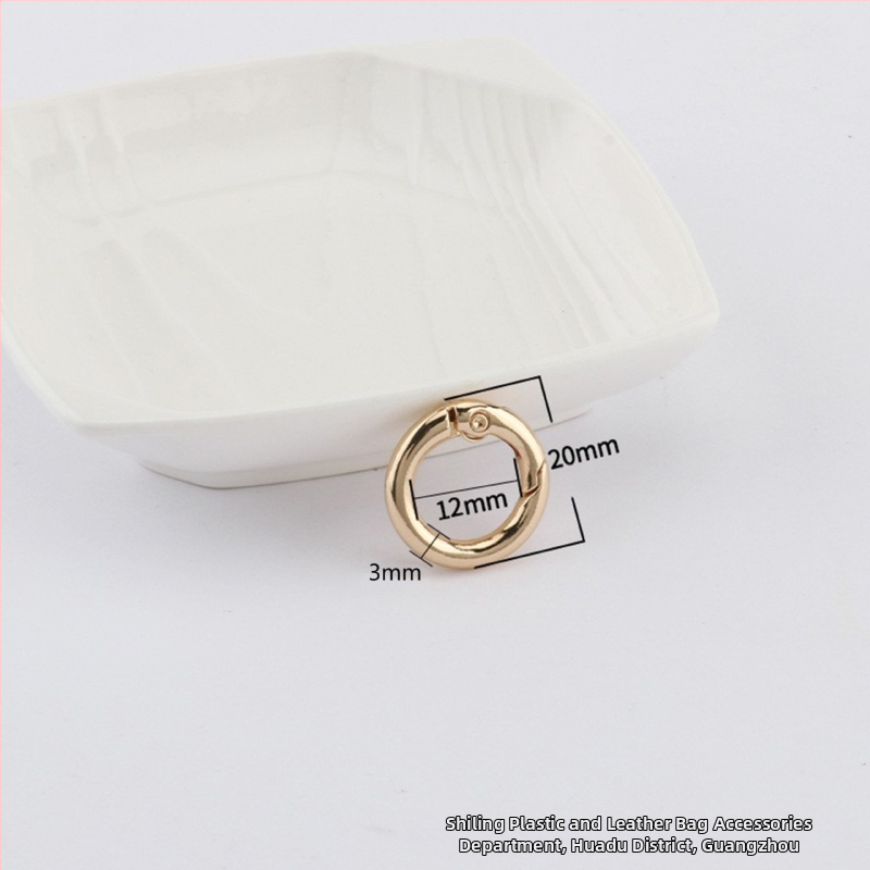 Maišų metalo aksesuarai – model BG-19, prekės ženklas Sufeng, spyruoklinis žiedas iš cinko lydinio, personalizavimas galimas