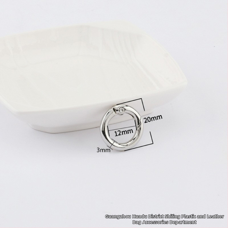 Maišų metalo aksesuarai – model BG-19, prekės ženklas Sufeng, spyruoklinis žiedas iš cinko lydinio, personalizavimas galimas