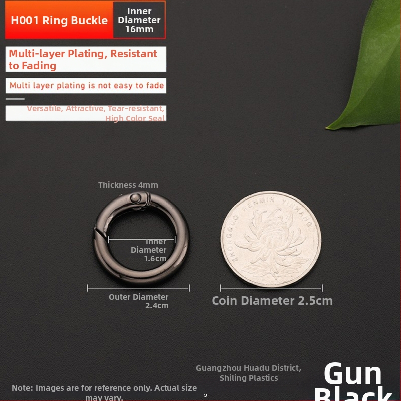 Maišų metalo aksesuarai – model BG-19, prekės ženklas Sufeng, spyruoklinis žiedas iš cinko lydinio, personalizavimas galimas