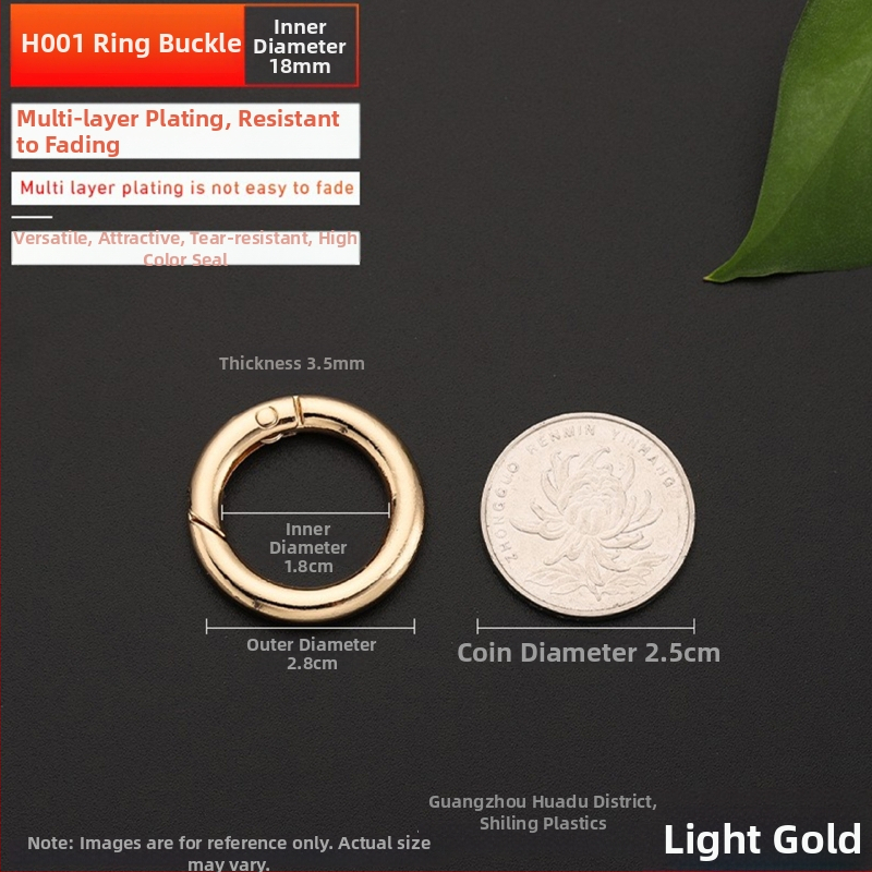 Maišų metalo aksesuarai – model BG-19, prekės ženklas Sufeng, spyruoklinis žiedas iš cinko lydinio, personalizavimas galimas