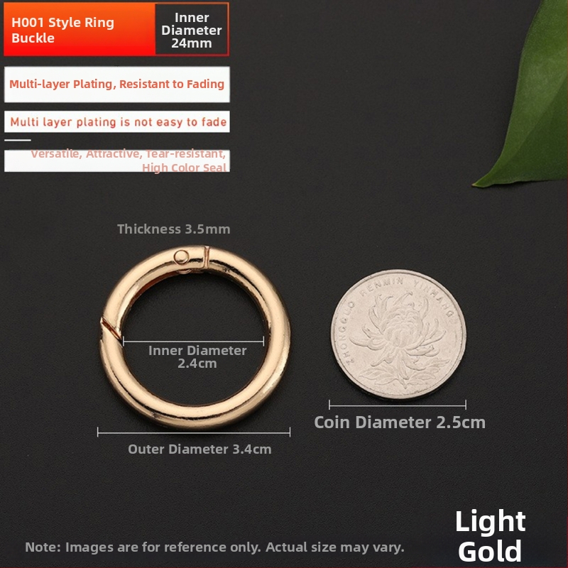 Maišų metalo aksesuarai – model BG-19, prekės ženklas Sufeng, spyruoklinis žiedas iš cinko lydinio, personalizavimas galimas