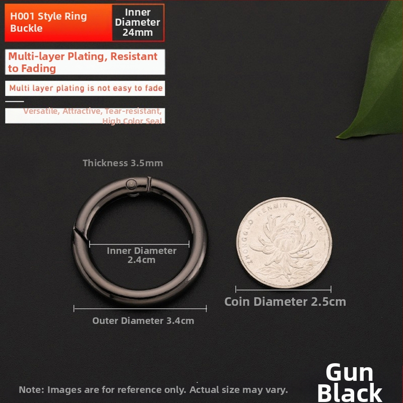 Maišų metalo aksesuarai – model BG-19, prekės ženklas Sufeng, spyruoklinis žiedas iš cinko lydinio, personalizavimas galimas