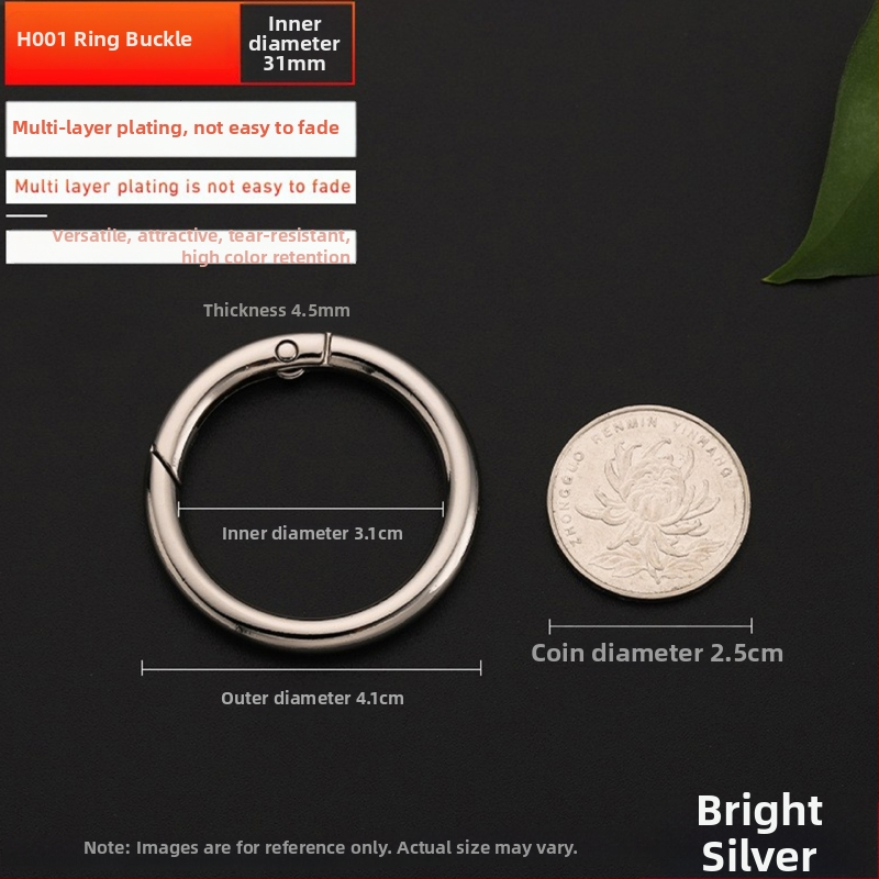 Maišų metalo aksesuarai – model BG-19, prekės ženklas Sufeng, spyruoklinis žiedas iš cinko lydinio, personalizavimas galimas