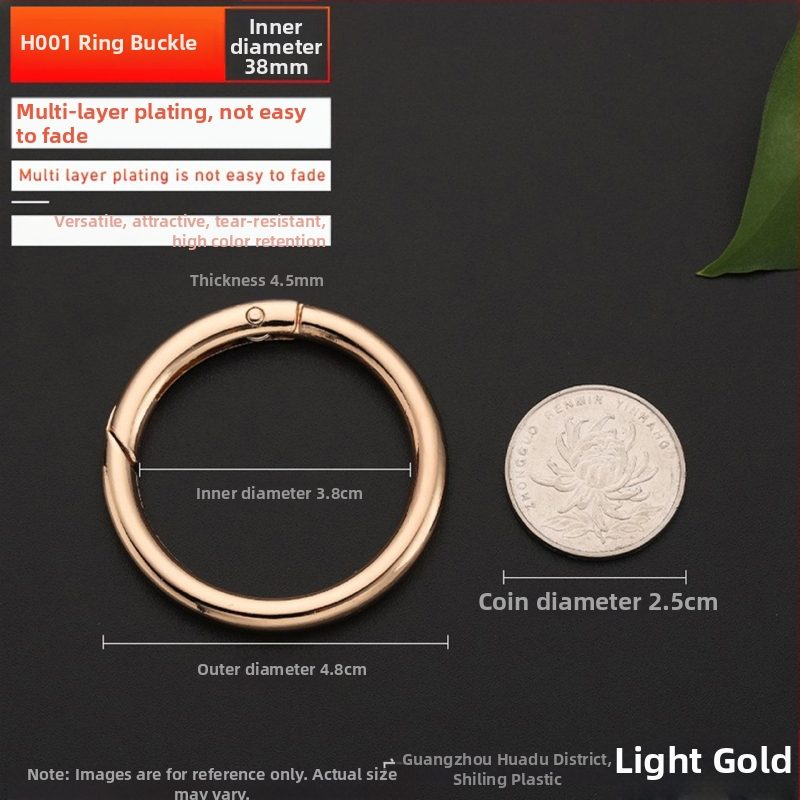 Maišų metalo aksesuarai – model BG-19, prekės ženklas Sufeng, spyruoklinis žiedas iš cinko lydinio, personalizavimas galimas