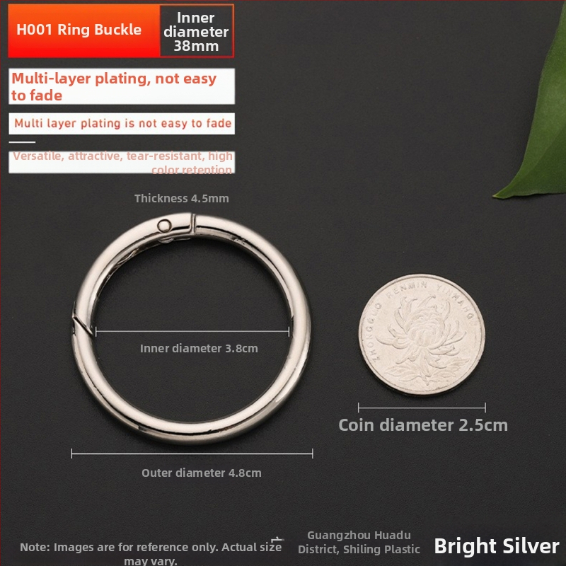 Maišų metalo aksesuarai – model BG-19, prekės ženklas Sufeng, spyruoklinis žiedas iš cinko lydinio, personalizavimas galimas