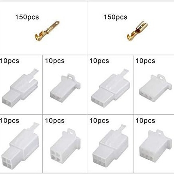 Kit conector cablu auto, 6 pini, izolator din alamă, model Line-to-Line