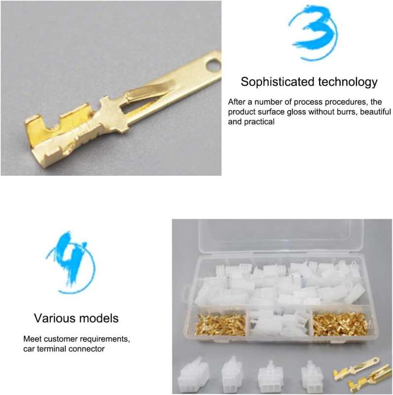 Kit conector cablu auto, 6 pini, izolator din alamă, model Line-to-Line