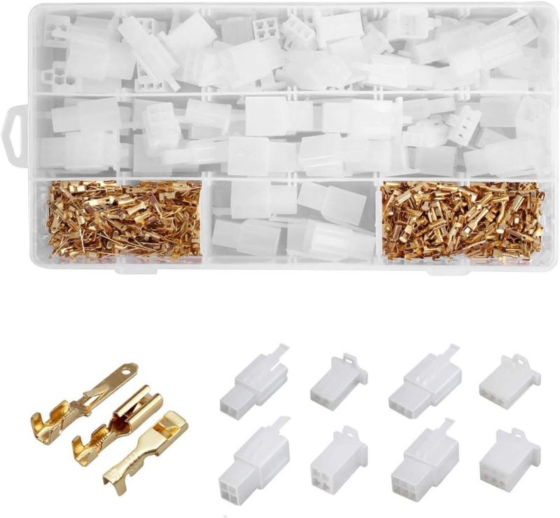 Kit conector cablu auto, 6 pini, izolator din alamă, model Line-to-Line