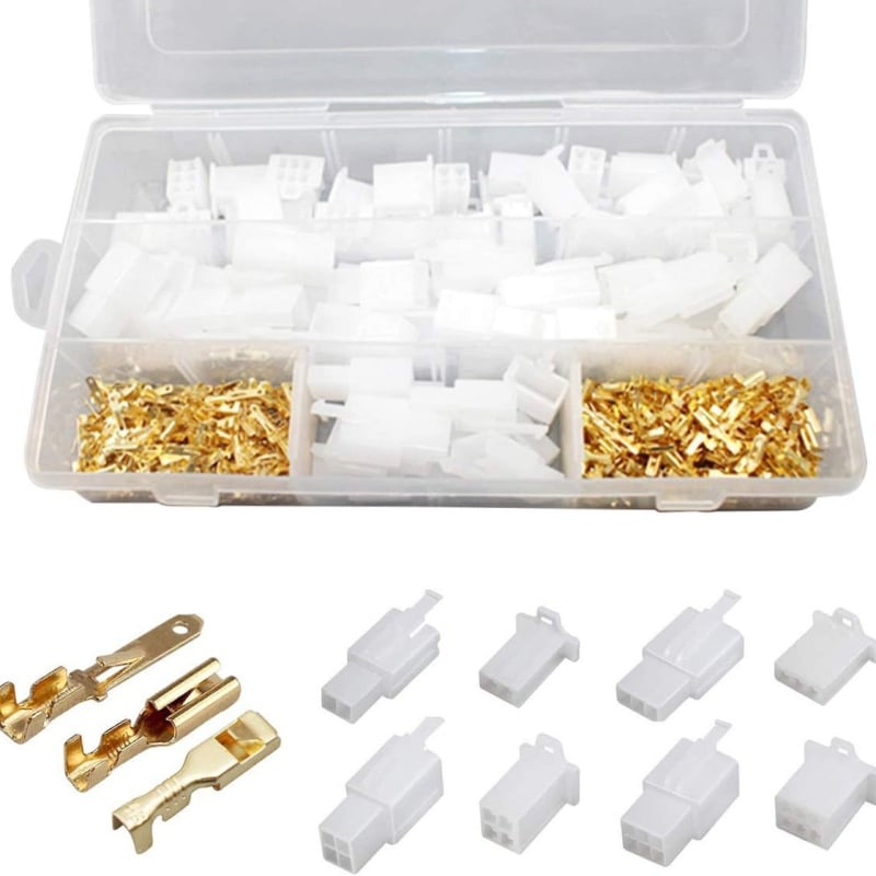 Kit conector cablu auto, 6 pini, izolator din alamă, model Line-to-Line