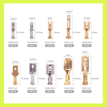 Terminal spade crimp plug spring, mono-polar, pentru electronice auto.