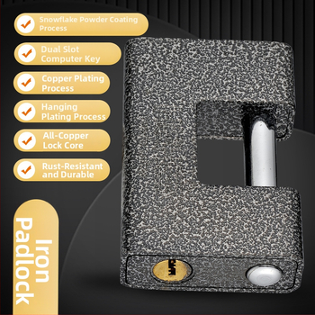 HEHE Kućni lokot, željezno tijelo, BTK-PS model, 5 ključeva, protuprovalno, protiv krađe