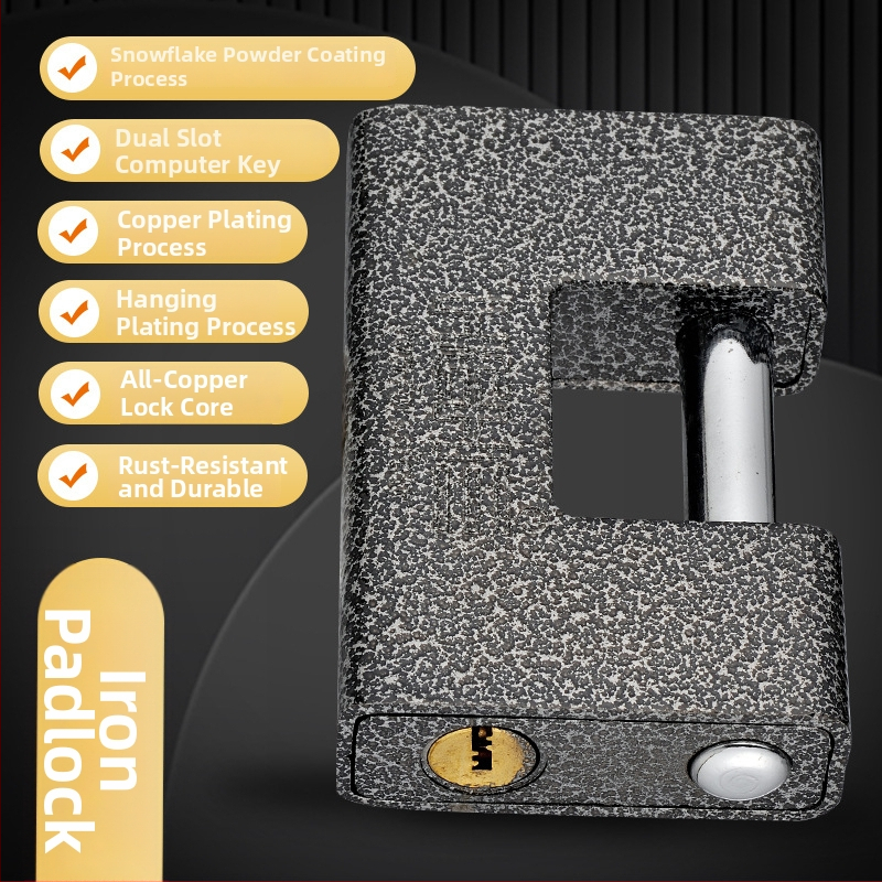 HEHE Kućni lokot, željezno tijelo, BTK-PS model, 5 ključeva, protuprovalno, protiv krađe