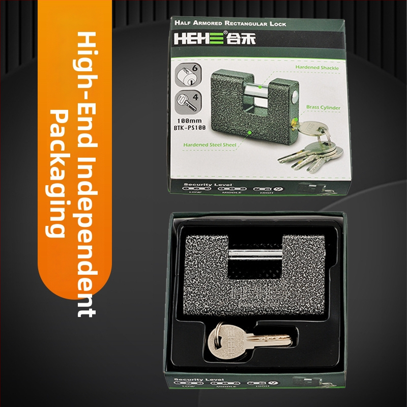 HEHE Kućni lokot, željezno tijelo, BTK-PS model, 5 ključeva, protuprovalno, protiv krađe