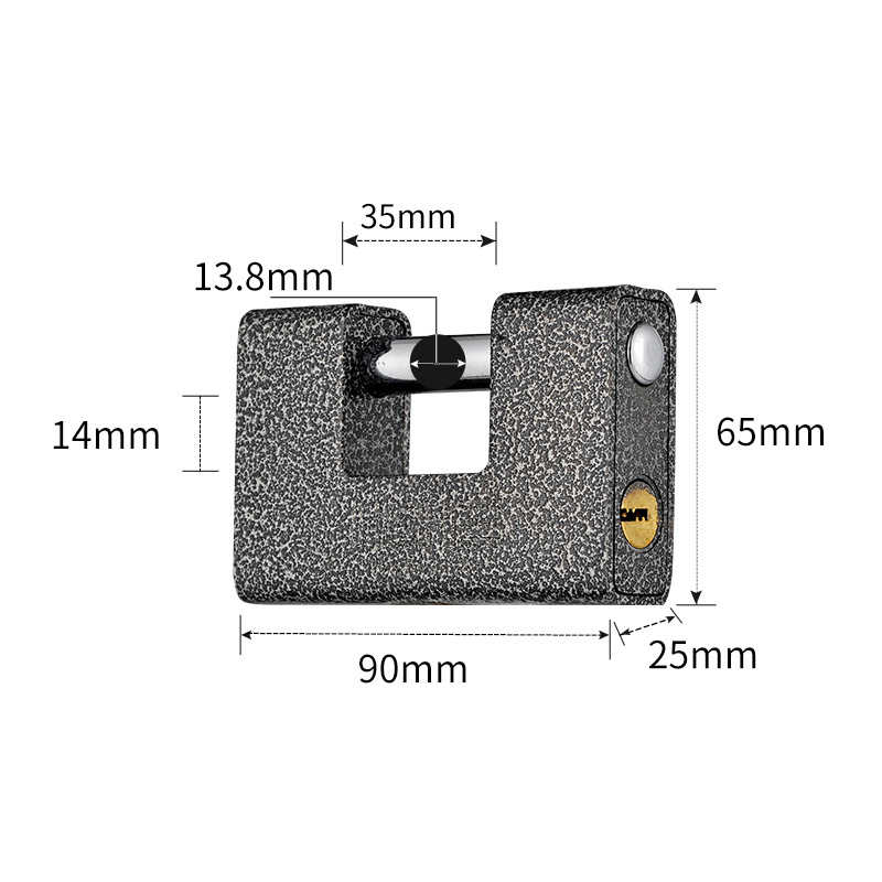 HEHE Kućni lokot, željezno tijelo, BTK-PS model, 5 ključeva, protuprovalno, protiv krađe