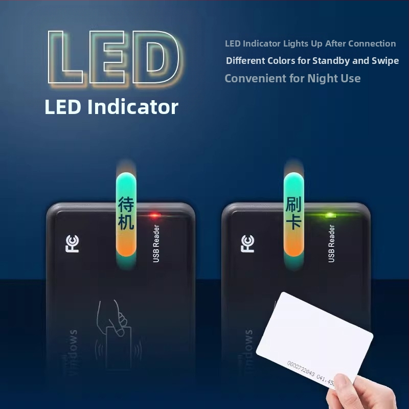 ICID kartes lasītājs piekļuves kontrolei, divfrekvences, USB bez draivera, kartes izsniegšanas modulis (Sensora attālums 1–5; Lasīšanas laiks 0.5; Glabāšanas kapacitāte 1024)