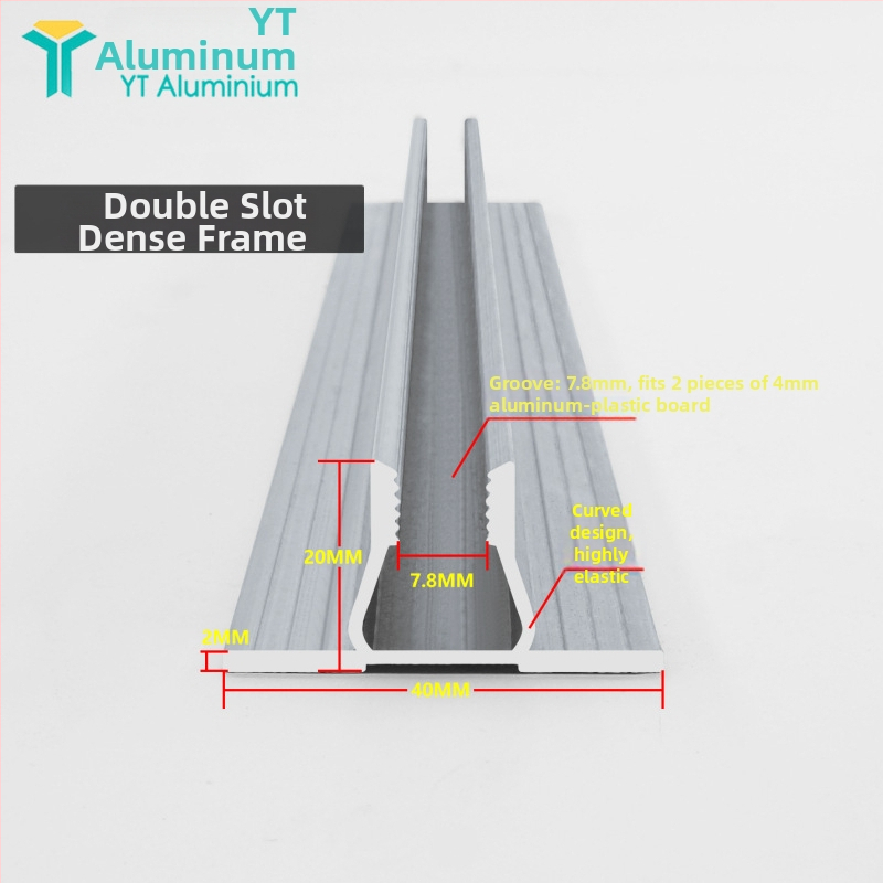 Panou mural din aliaj de aluminiu, profil în formă de U, grosime 1,2 mm, rezistent la umezeală, impermeabil, durabil, stil modern minimalist
