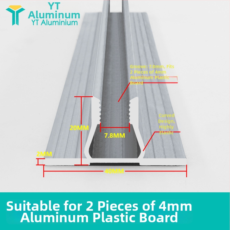 Panou mural din aliaj de aluminiu, profil în formă de U, grosime 1,2 mm, rezistent la umezeală, impermeabil, durabil, stil modern minimalist