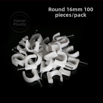 Haner kaabliteklipsud PE-sisse paigutatud kõrge süsinikusisaldusega terasest naeltega siseasetsemiseks