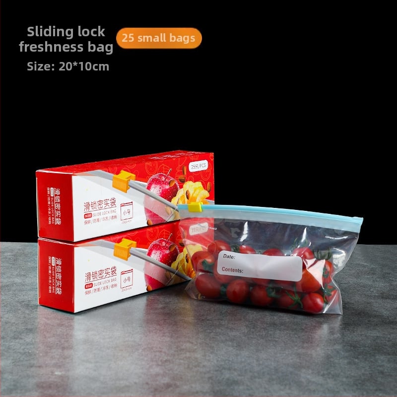 Taška na vakuové uzatváranie pre potraviny do mrazničky, PE materiál, hrubšia, samo-uzatvárateľná, vhodné pre skladovanie v mrazničke, -60°C až 100°C, balenie 15/20/25 ks