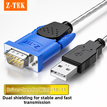 Lite USB–RS232 serijinį kabelį ZE394C, PL2303 čipas, USB‑Serial sąsaja, greitis 300bps–921600bps, vyrinis kištukas