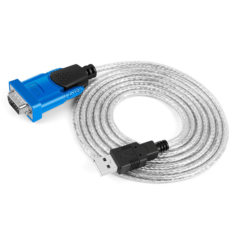 Lite USB–RS232 serijinį kabelį ZE394C, PL2303 čipas, USB‑Serial sąsaja, greitis 300bps–921600bps, vyrinis kištukas
