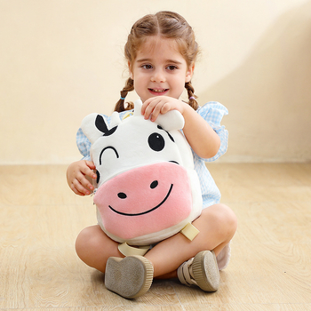 MICHLEY Laste plüüsl seljakott lasteaia jaoks loomade kujundusega – unisex, kerge polüester, kaarjas õlarihmad, originaalne loomade motiiv