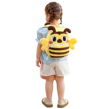 MICHLEY Laste plüüsl seljakott lasteaia jaoks loomade kujundusega – unisex, kerge polüester, kaarjas õlarihmad, originaalne loomade motiiv