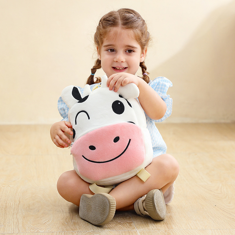 MICHLEY Laste plüüsl seljakott lasteaia jaoks loomade kujundusega – unisex, kerge polüester, kaarjas õlarihmad, originaalne loomade motiiv