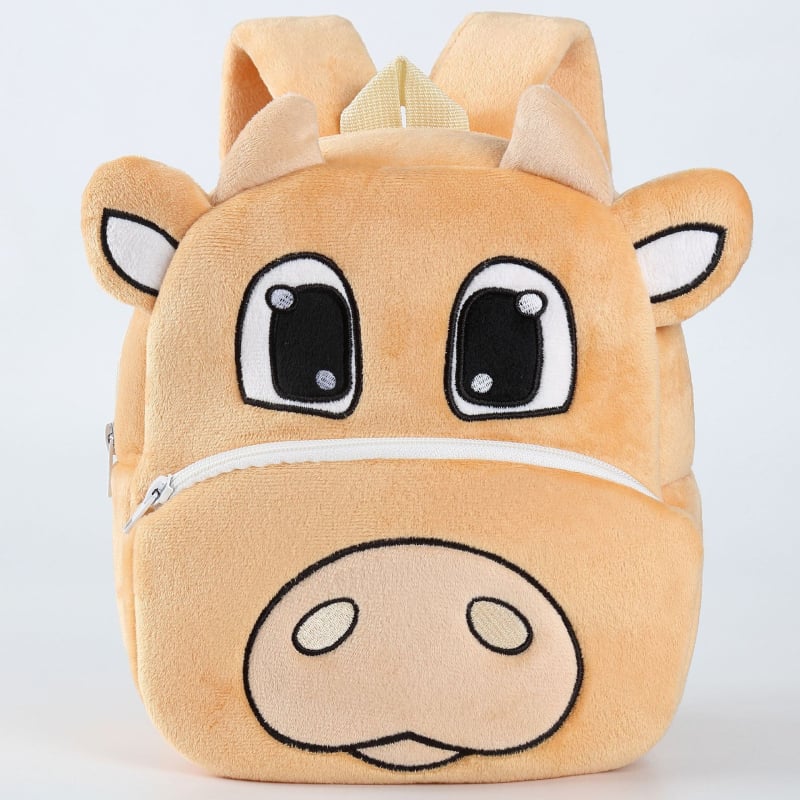 MICHLEY Laste plüüsl seljakott lasteaia jaoks loomade kujundusega – unisex, kerge polüester, kaarjas õlarihmad, originaalne loomade motiiv