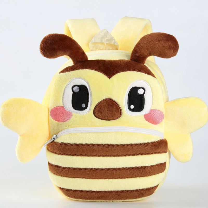 MICHLEY Laste plüüsl seljakott lasteaia jaoks loomade kujundusega – unisex, kerge polüester, kaarjas õlarihmad, originaalne loomade motiiv