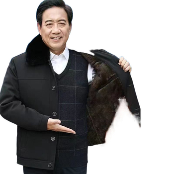 Muška zimska jakna s flis podstavom, debeli nadiste, zatvaranje na zip, rever ovratnik