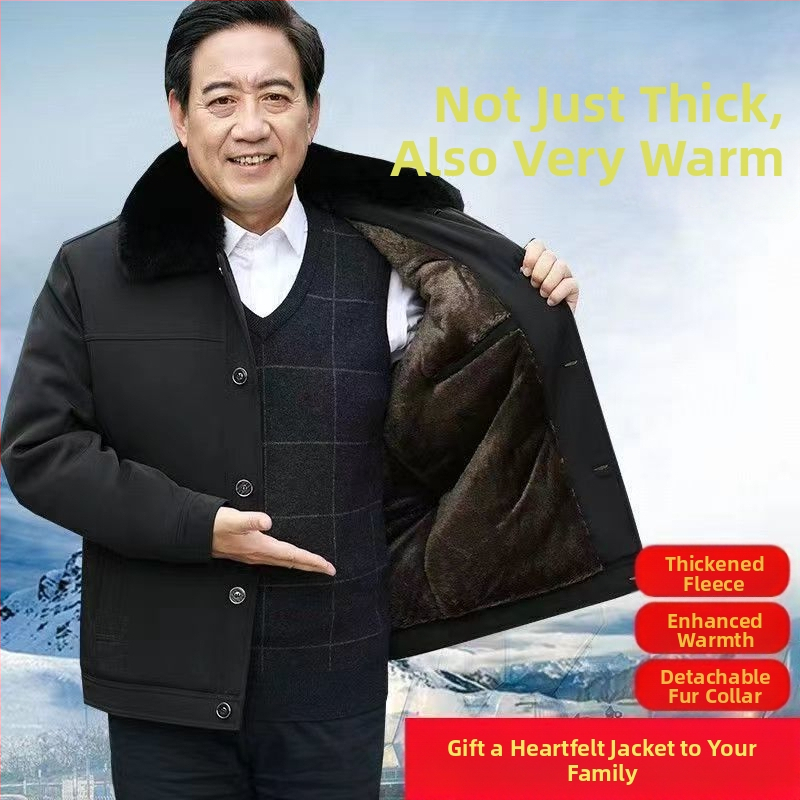 Muška zimska jakna s flis podstavom, debeli nadiste, zatvaranje na zip, rever ovratnik