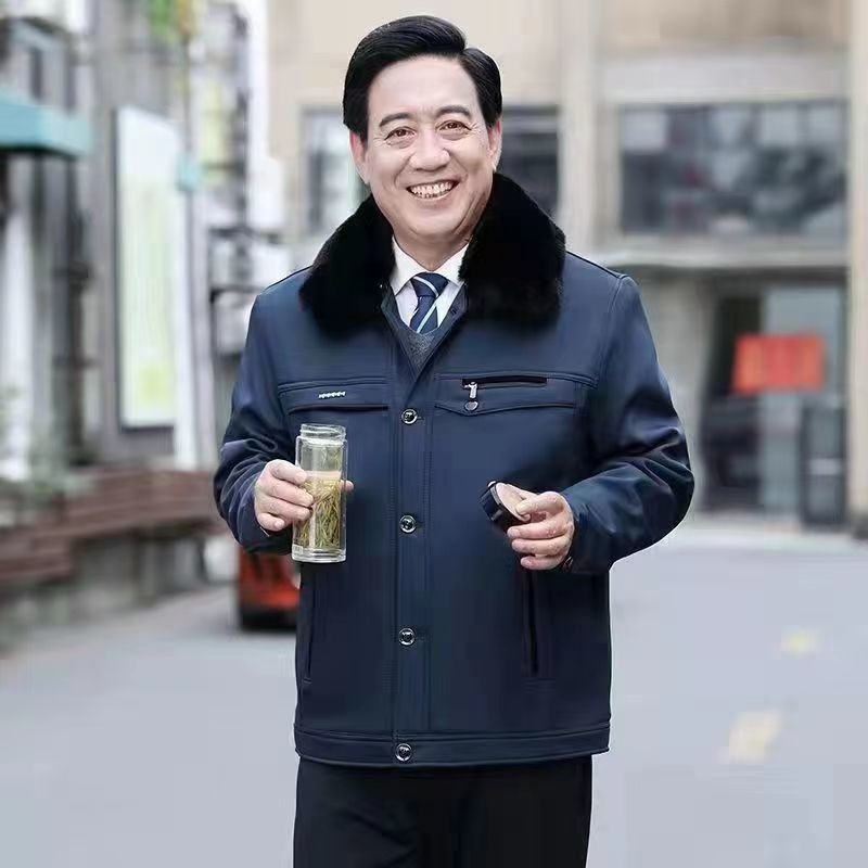 Muška zimska jakna s flis podstavom, debeli nadiste, zatvaranje na zip, rever ovratnik