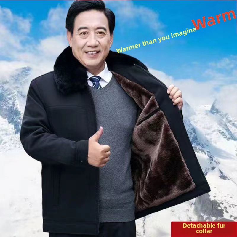 Muška zimska jakna s flis podstavom, debeli nadiste, zatvaranje na zip, rever ovratnik