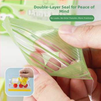 Užsąvarinė maišelis maistui laikyti, antibakterinis, maisto kokybės PE; Medžiaga: PE; Uždarymo ilgis: 5–20 cm; Storio tolerancija: ±0.1–0.3 mm; 36 vnt dėžutėje; Prekės ženklas: Junyu.