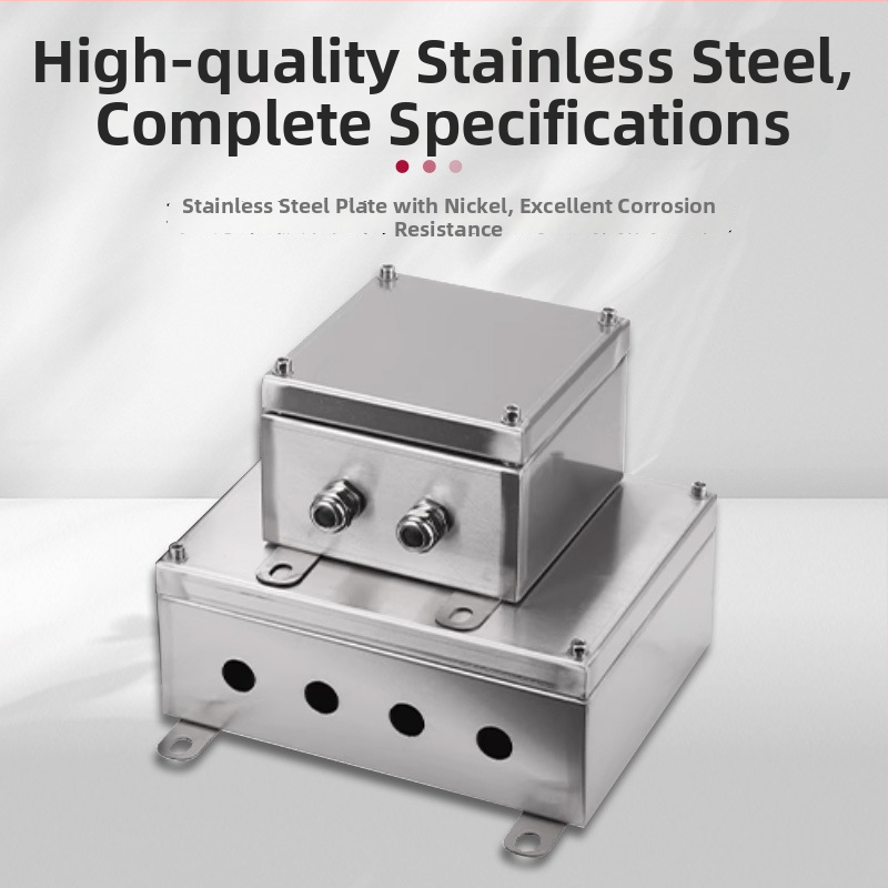 304 ārējā nerūsējošā tērauda terminālā kārba, ūdensnecaurlaidīga kabeļu sadales kārba, 1 mm plākšņu biezums, CCC sertifikāts